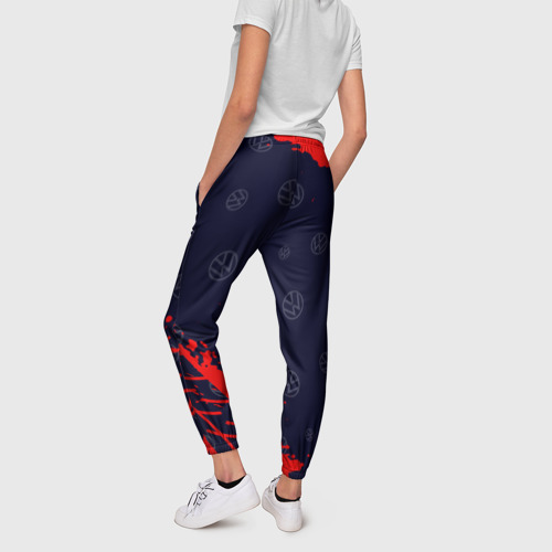 Женские брюки 3D с принтом VOLKSWAGEN / Фольксваген, вид сзади #2