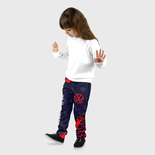 Детские брюки 3D с принтом VOLKSWAGEN / Фольксваген, фото на моделе #1