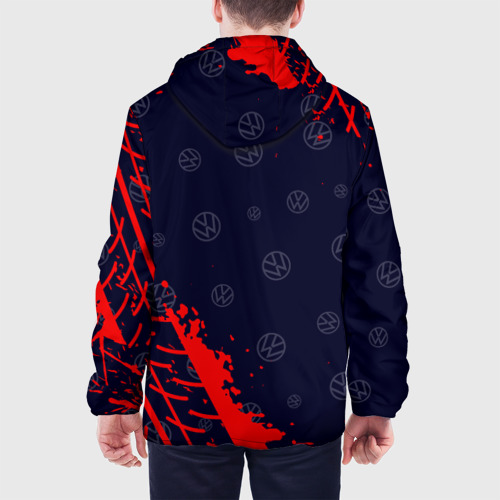Мужская куртка 3D с принтом VOLKSWAGEN / Фольксваген, вид сзади #2