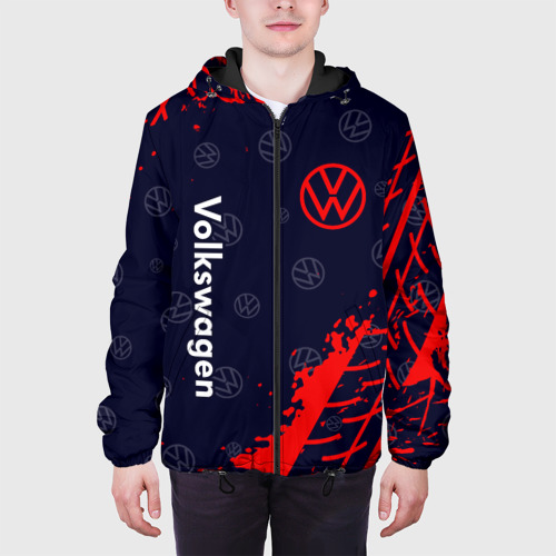 Мужская куртка 3D с принтом VOLKSWAGEN / Фольксваген, вид сбоку #3