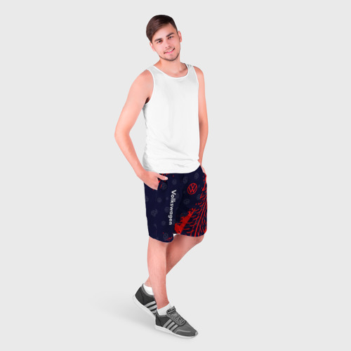 Мужские шорты 3D с принтом VOLKSWAGEN / Фольксваген, фото на моделе #1