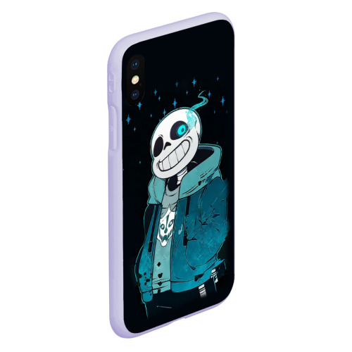 Чехол для iPhone XS Max матовый Undertale Sans, цвет светло-сиреневый - фото 3