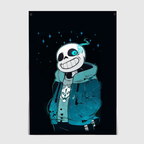 Постеры с принтом Undertale Sans, вид спереди №1