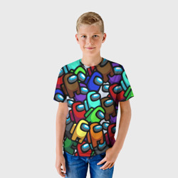 Детская футболка 3D Among us  паттерн  - фото 2