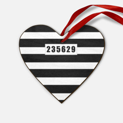 Деревянная игрушка Сердце Костюм заключенного