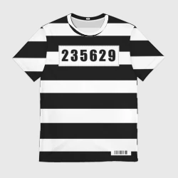 Мужская футболка 3D Костюм заключенного