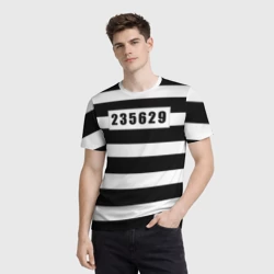 Мужская футболка 3D Костюм заключенного - фото 2