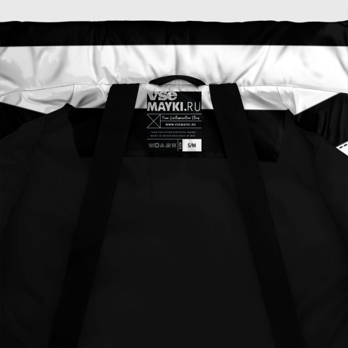 Женская зимняя куртка Oversize Костюм заключенного, цвет черный - фото 7