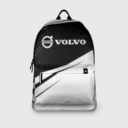 Рюкзак с принтом Volvo Вольво для любого человека, вид спереди №3. Цвет основы: белый