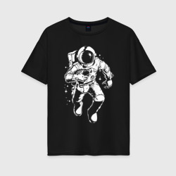 Женская футболка хлопок Oversize Space american football