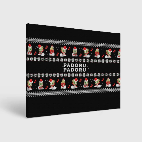 Холст прямоугольный Merry christmas padoru meme