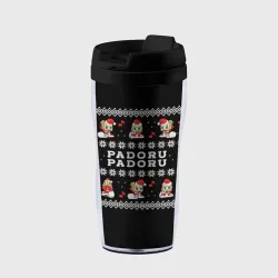 Термокружка-непроливайка Merry christmas padoru meme
