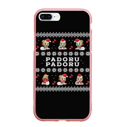 Чехол для iPhone 7Plus/8 Plus матовый Merry christmas padoru, цвет баблгам