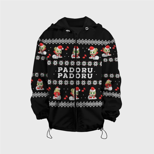 Детская куртка 3D Merry christmas padoru meme