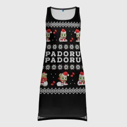 Платье-майка 3D Merry christmas padoru meme