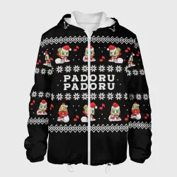 Мужская куртка 3D Merry christmas padoru meme