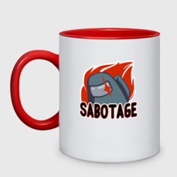 Кружка двухцветная Among Us Sabotage