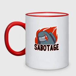 Кружка двухцветная Among Us Sabotage