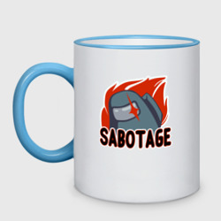 Кружка двухцветная Among Us Sabotage