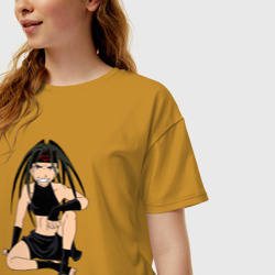 Женская футболка хлопок Oversize Энви Боттом/Зависть - фото 2