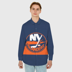 Мужская рубашка oversize 3D NY Islanders NHL - фото 2