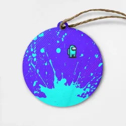 Деревянная игрушка круг Among Us Амонг АС