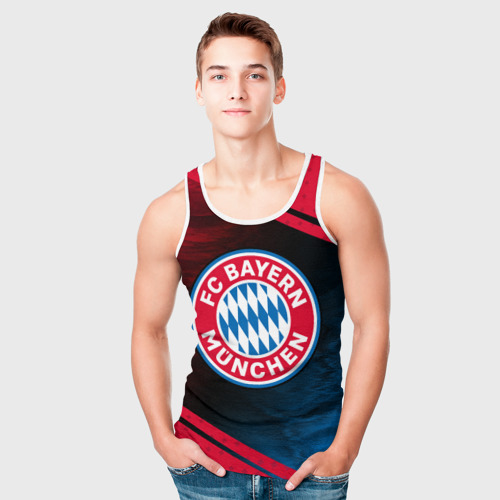 Мужская майка 3D FC Bayern Бавария, цвет 3D печать - фото 5
