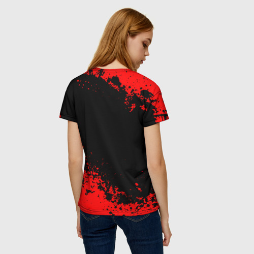 Женская футболка 3D с принтом LEXUS, вид сзади #2