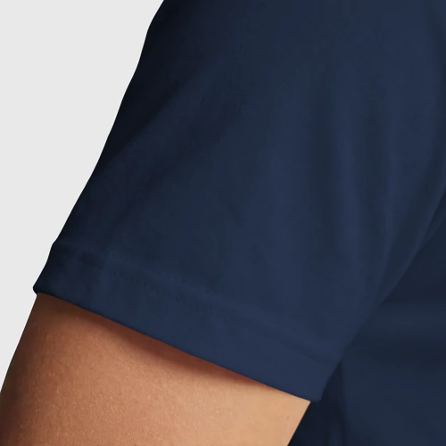 Мужская футболка хлопок с принтом Сердце чип, вид сзади #2