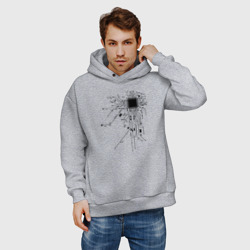 Мужское худи Oversize хлопок Сердце чип - фото 2