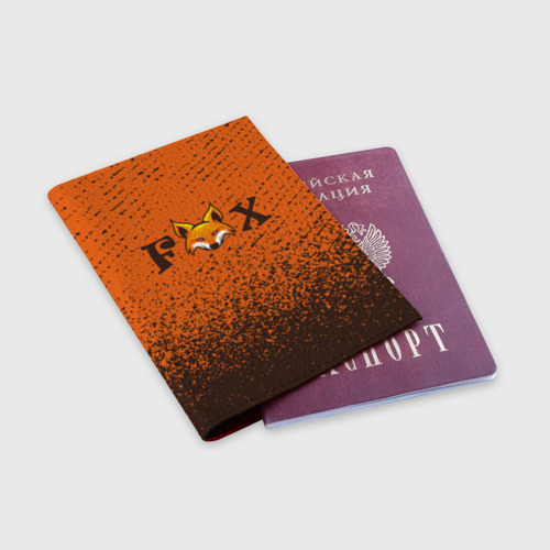 Обложка для паспорта матовая кожа FOX, цвет красный - фото 3