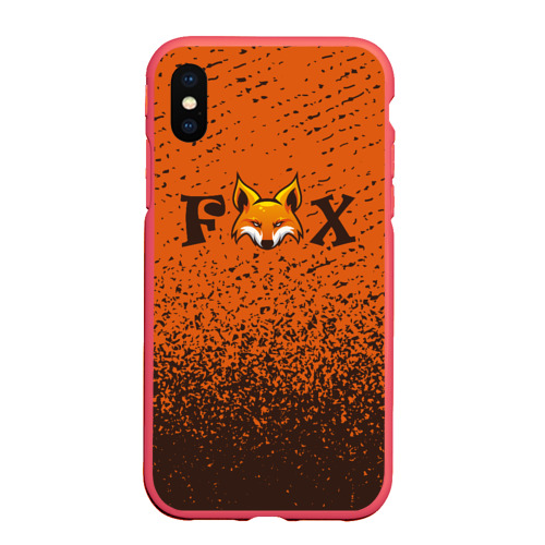 Чехол для iPhone XS Max матовый с принтом FOX, вид спереди #2