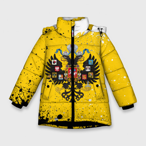 Зимняя куртка для девочек 3D Российская Империя, цвет черный