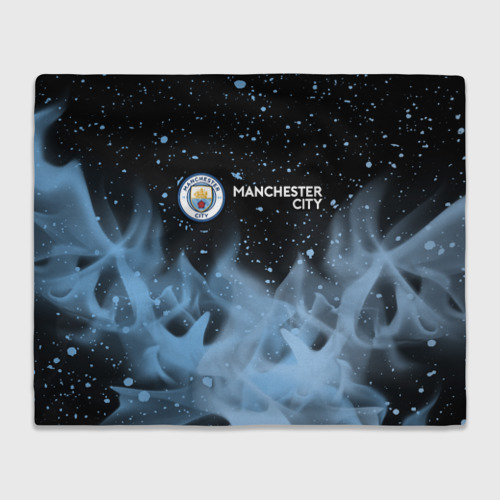 Плед 3D с принтом Manchester city Манчестер Сити, вид спереди #2