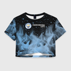 Женская футболка Crop-top 3D Manchester city Манчестер Сити