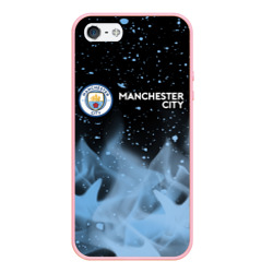 Чехол для iPhone 5/5S матовый Manchester city Манчестер Сити