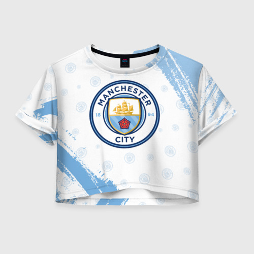 Женская футболка Crop-top 3D MANCHESTER CITY Манчестер Сити