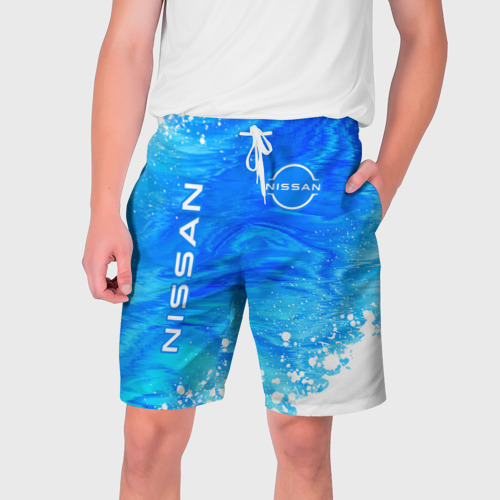 Мужские шорты 3D с принтом NISSAN / Ниссан, вид спереди #2