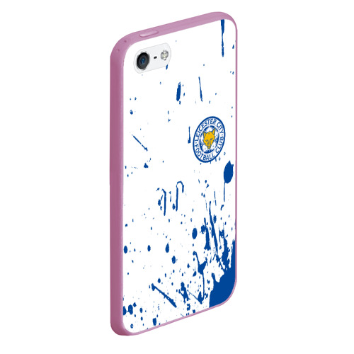 Чехол для iPhone 5/5S матовый Leicester City, цвет розовый - фото 3