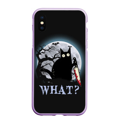 Чехол для iPhone XS Max матовый What Cat Halloween