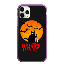 Чехол для iPhone 11 Pro матовый What Cat Halloween