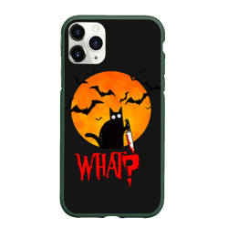 Чехол для iPhone 11 Pro Max матовый What Cat Halloween