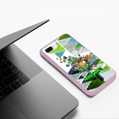 Чехол для iPhone 7Plus/8 Plus матовый с принтом MINECRAFT / МАЙНКРАФТ (S), фото #5