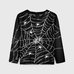 Паутина с пауками – Детский лонгслив 3D с принтом купить со скидкой в -20%
