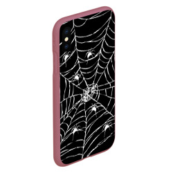 Чехол для iPhone XS Max матовый Паутина с пауками - фото 2