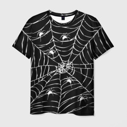 Мужская футболка 3D Паутина с пауками