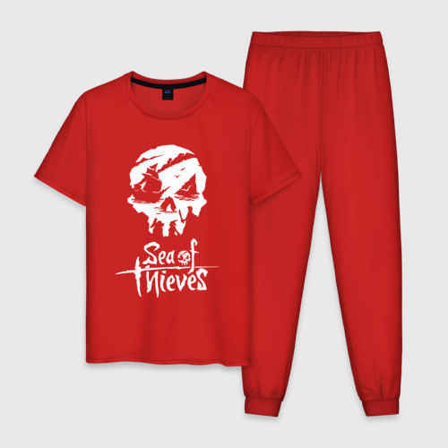 Мужская пижама хлопок с принтом SEA OF THIEVES, вид спереди #2