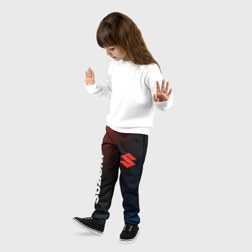 Детские брюки 3D с принтом SUZUKI / Сузуки, фото на моделе #1