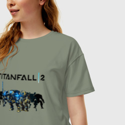 Женская футболка хлопок Oversize Titanfall 2 - фото 2