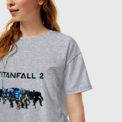 Женская футболка хлопок Oversize Titanfall 2 - фото 2